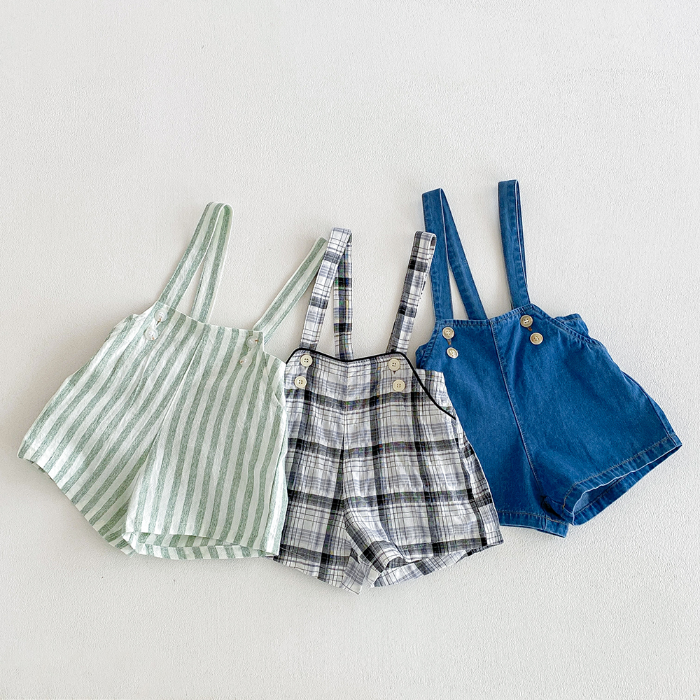 Baby Overall Denim - Vintage Linen Cotton Denim Baby Kids
