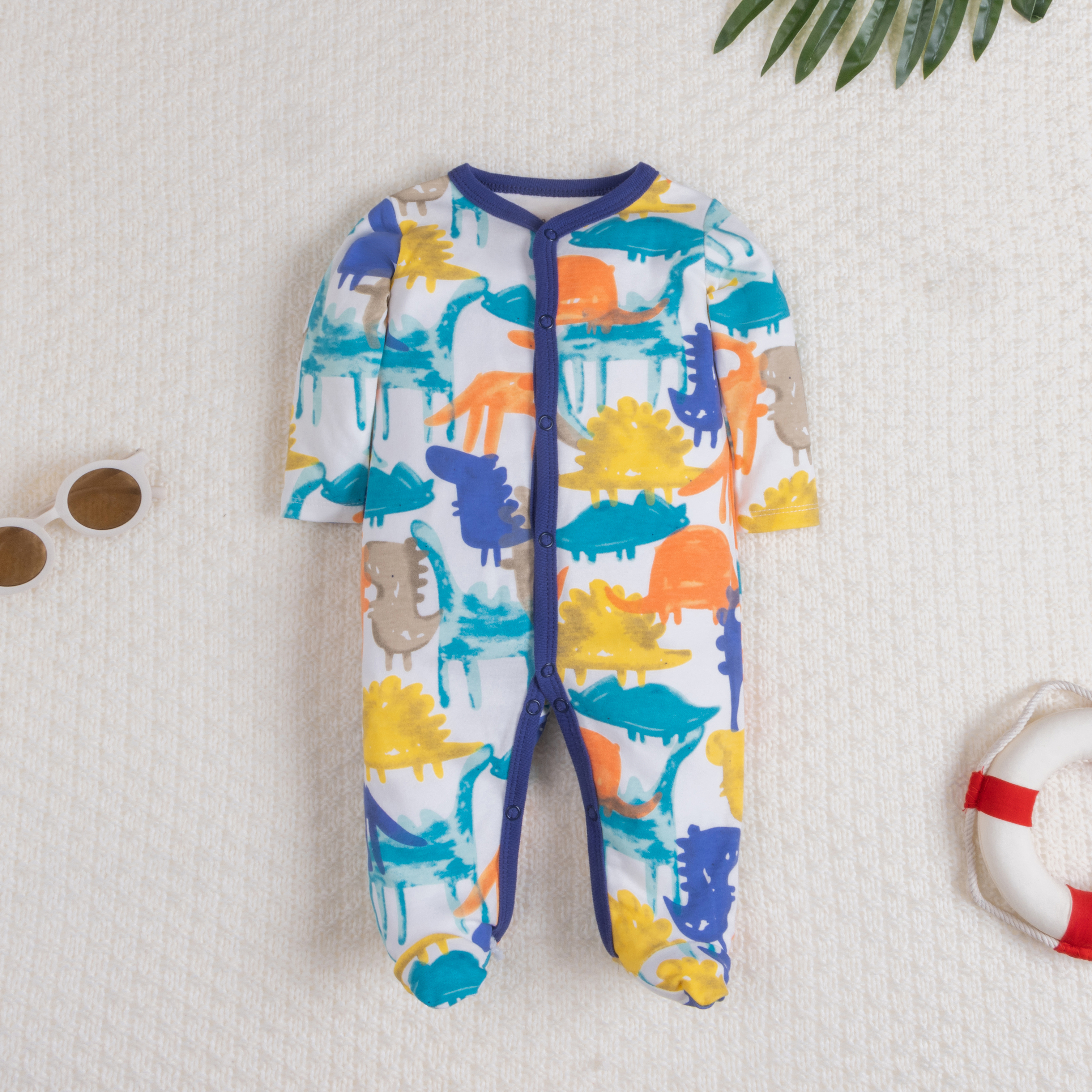 Romper Onesie Baby - Cozy Long Sleeve Footed Onesie for