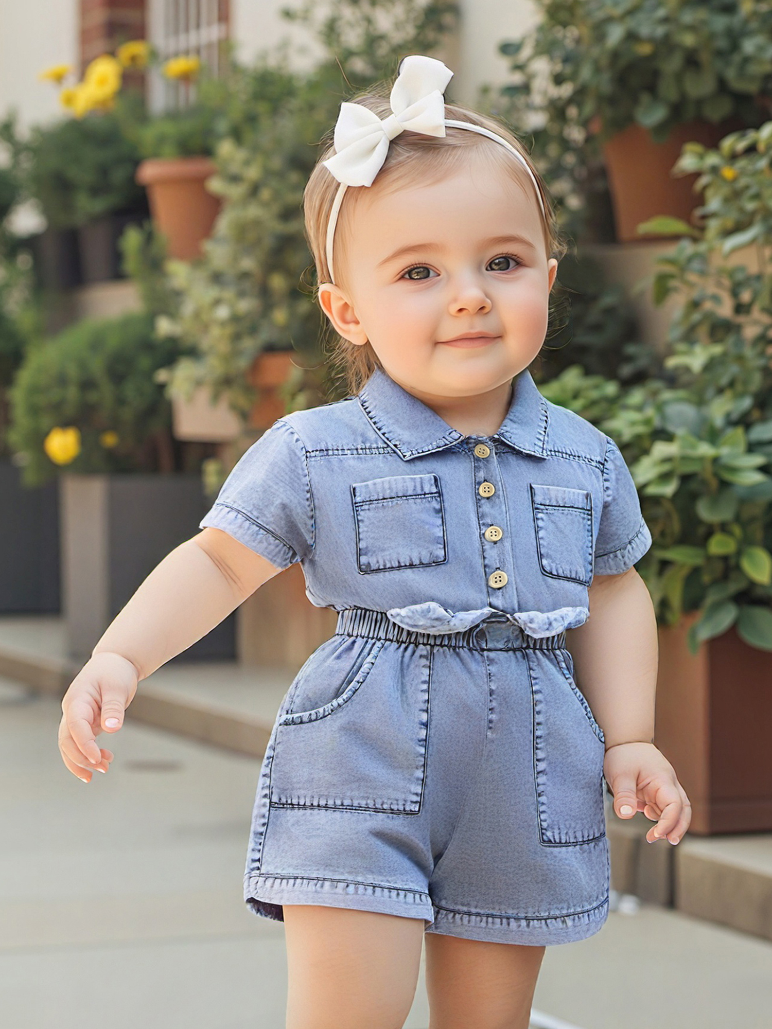Baby Overall Denim - Summer Toddler Girls Denim Overalls Shorts