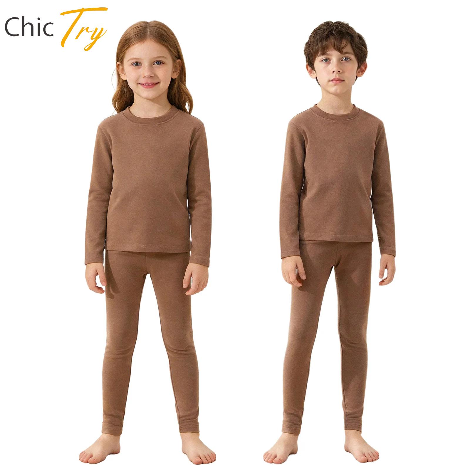 Toddler Legging Set - Kids Girls Boys 2-Piece Thermal Underwear