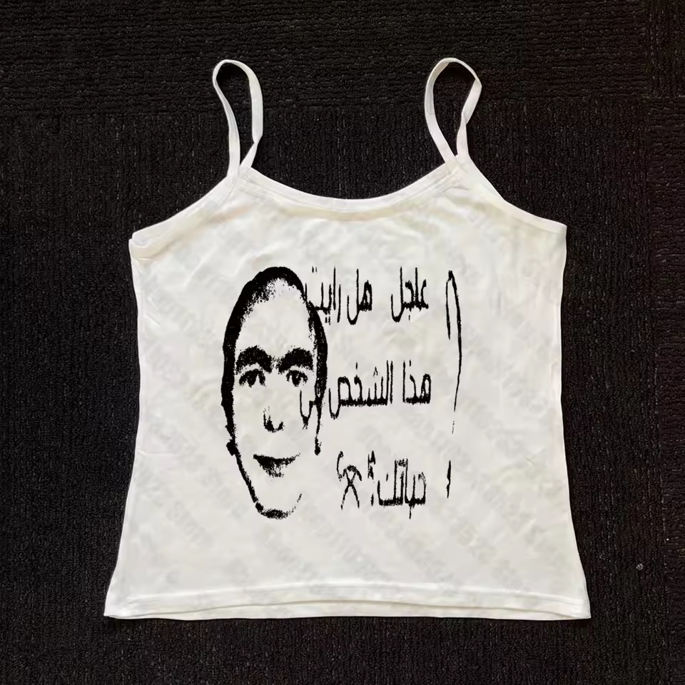 Baby Y2K Clothing - 2000s Punk Gothic Printing Baby Tank