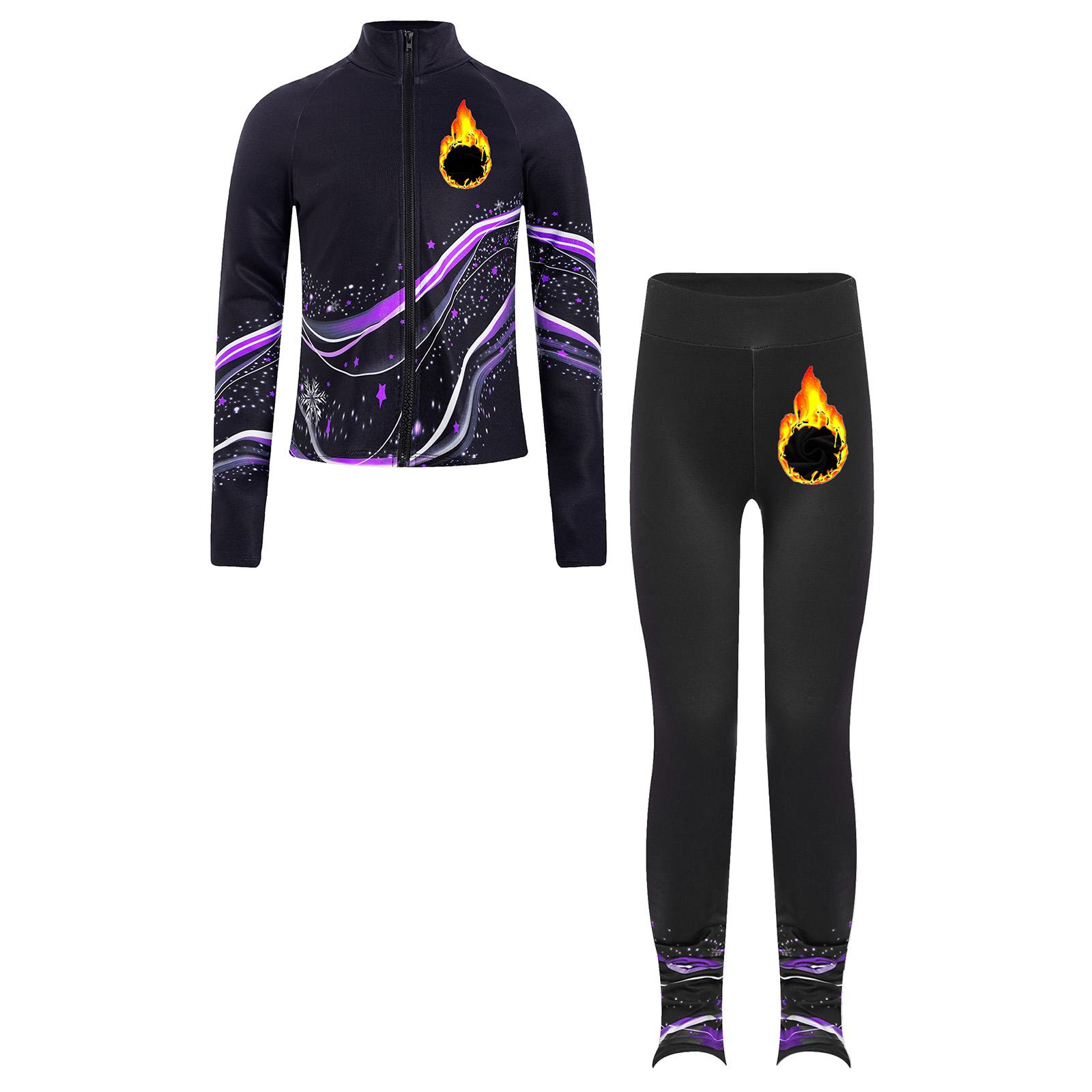 Kids Girls Fleece Sports Gymna - Toddler Legging Set 评论和价格