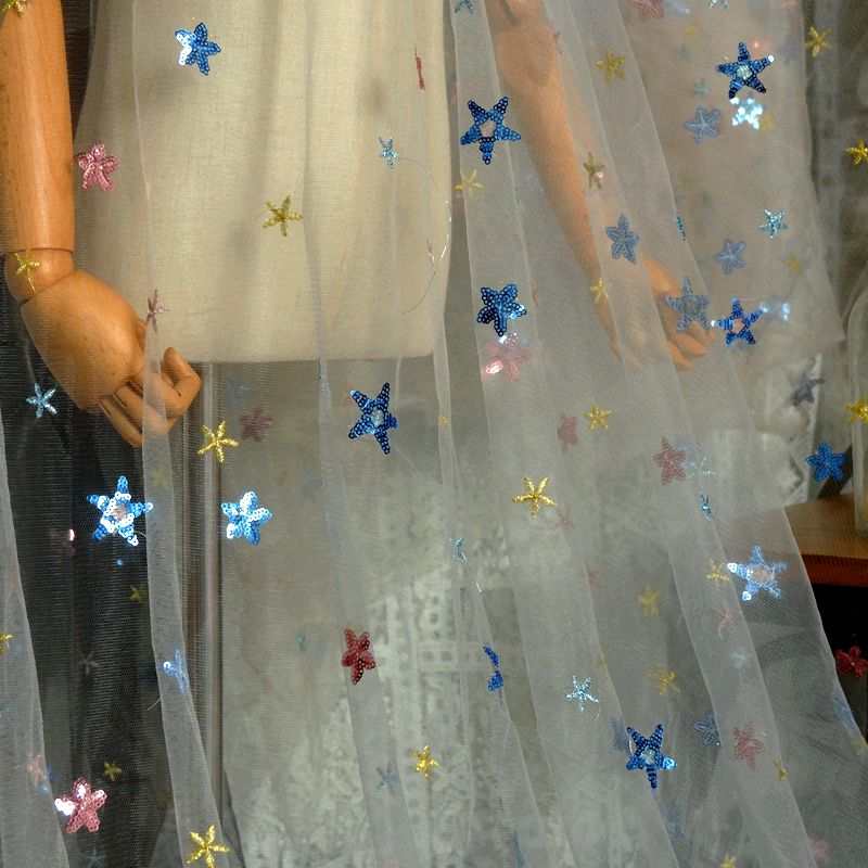 50x150cm Embroidered Star Net  - Baby Clothing Organic 评论和价格