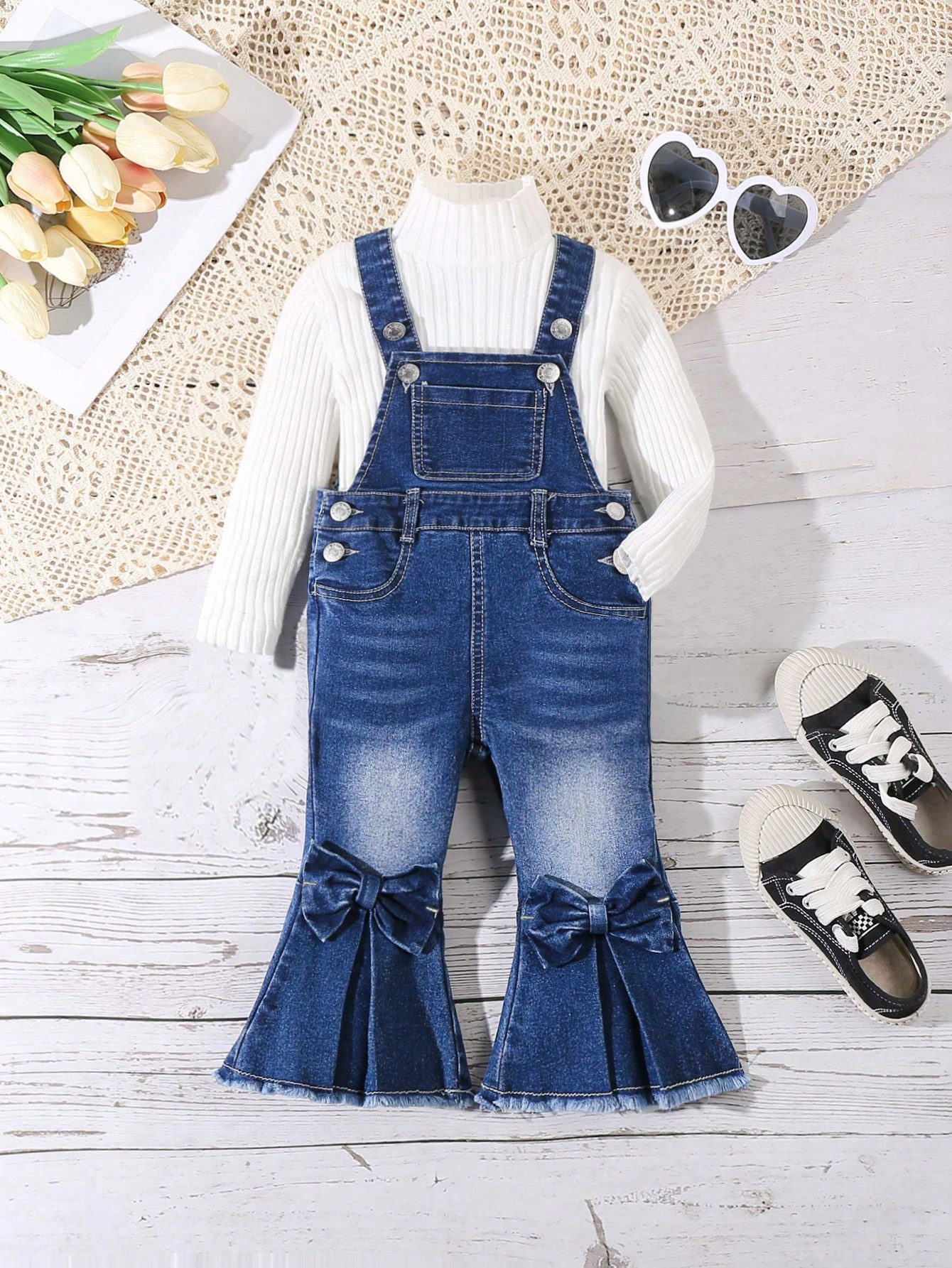 Playful Pals Baby Girls' Vinta - Baby Overall Denim 评论和价格