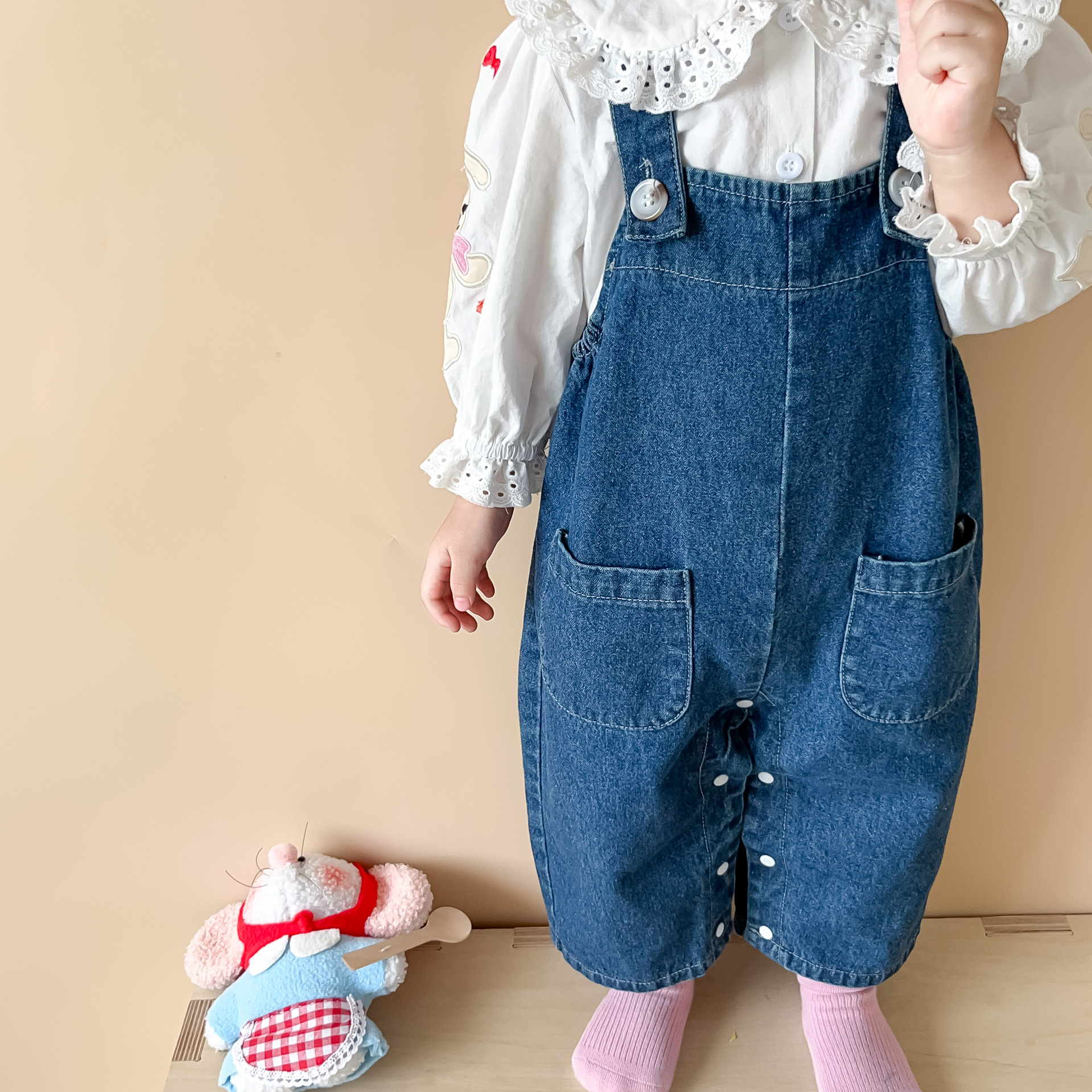 Cute Baby Girls Overalls 0-24M - Baby Overall Denim 评论和价格