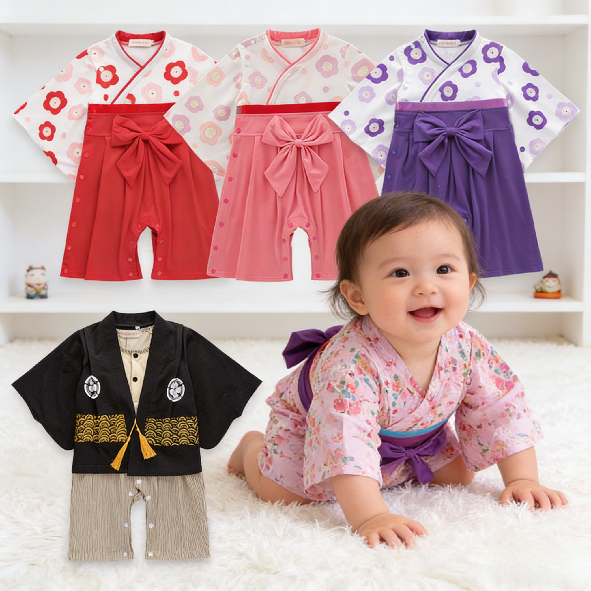 Girls Long Sleeve Baby Kimono  - Romper Onesie Baby 评论和价格
