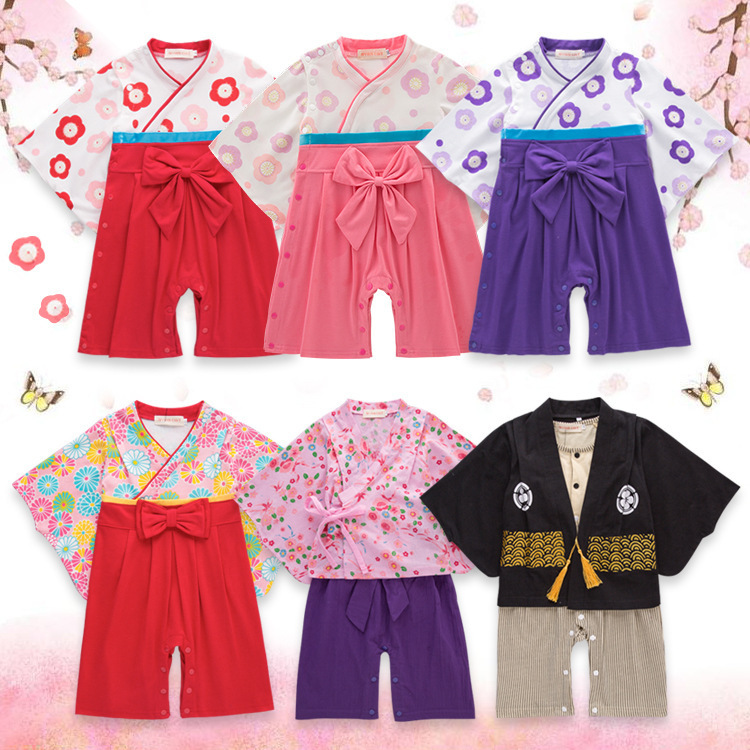 Girls Long Sleeve Baby Kimono  - Romper Onesie Baby 评论和价格