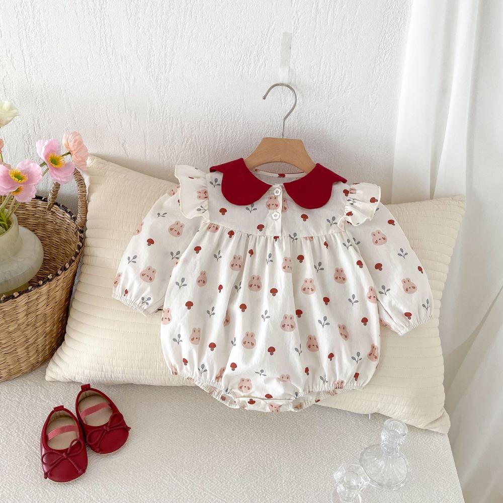 Cute Rabbit Printed Baby Jumps - Baby Clothing High Quality 评论和价格