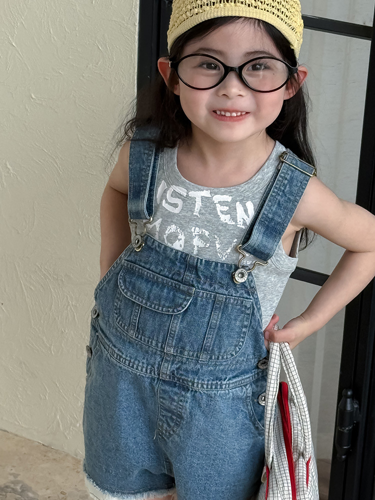 2025 Summer New Children Loose - Baby Overall Denim 评论和价格