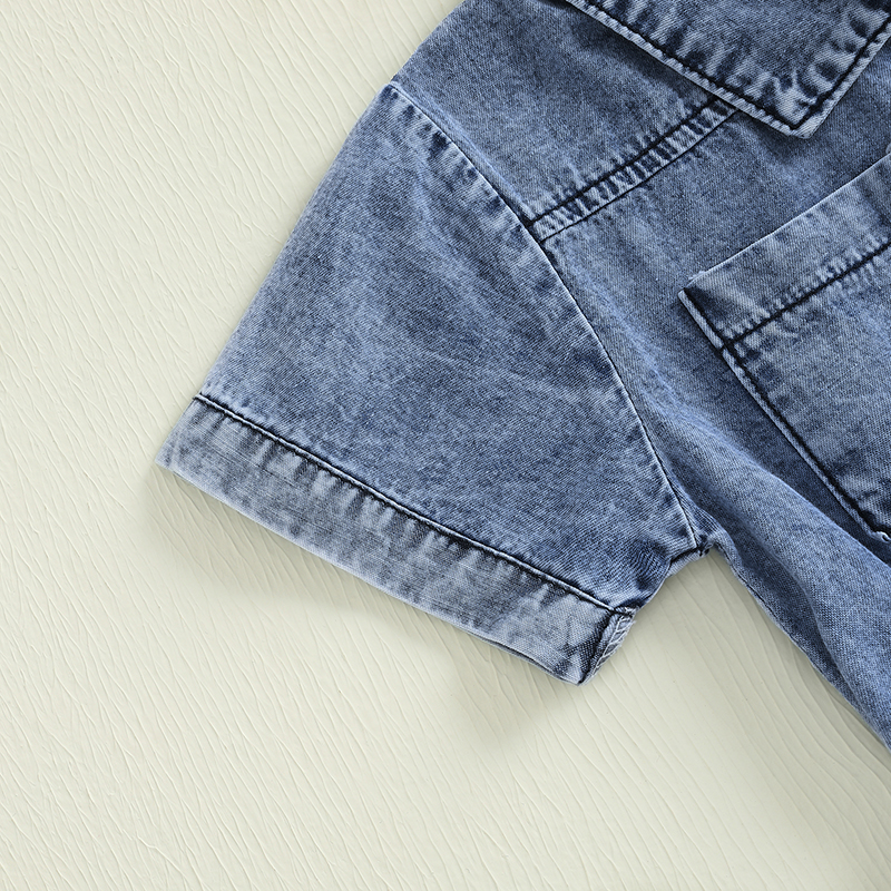 Summer Toddler Girls Denim Ove - Baby Overall Denim 评论和价格