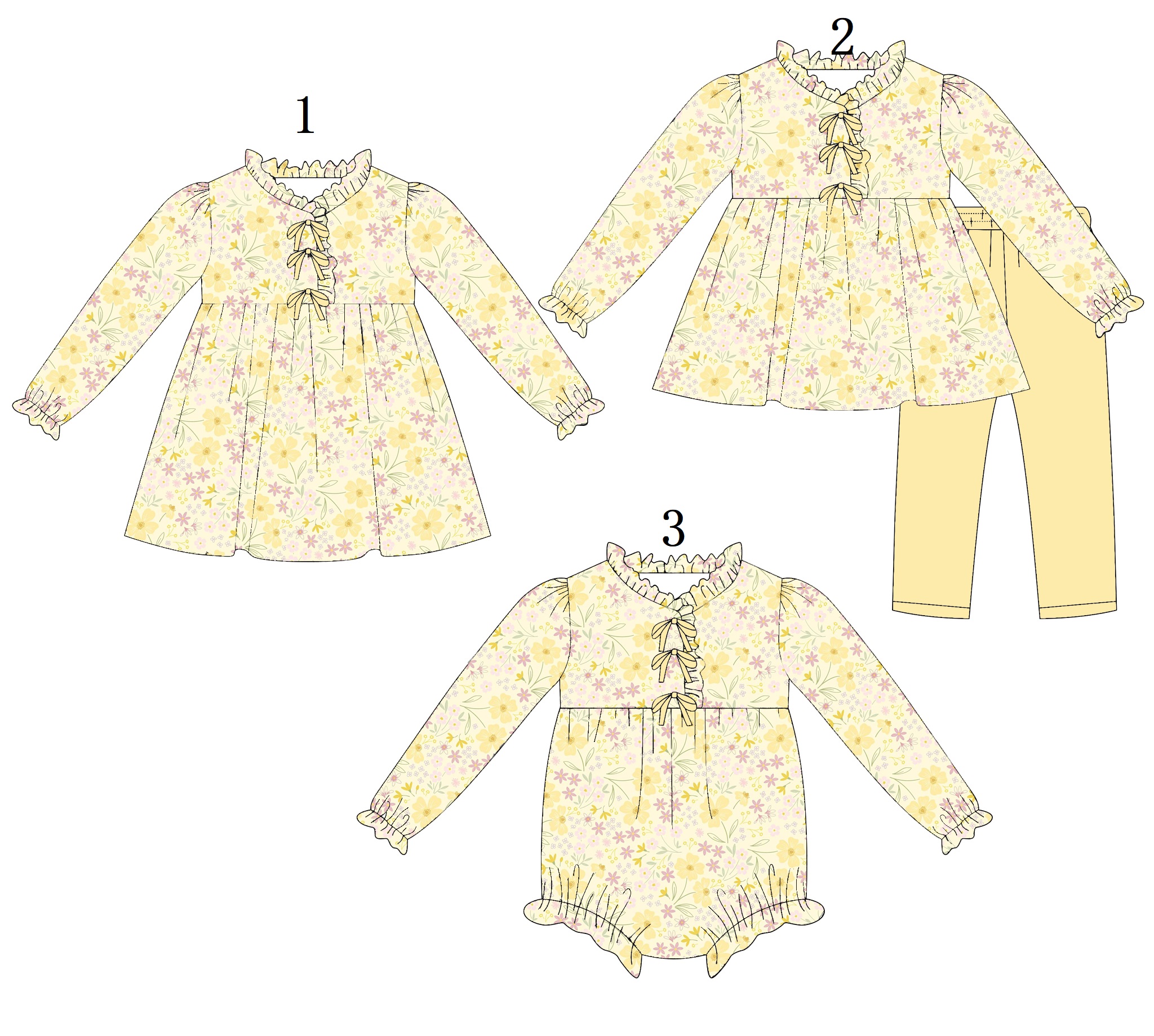 High Quality Yellow Floral Pri - Baby Clothing High Quality 评论和价格