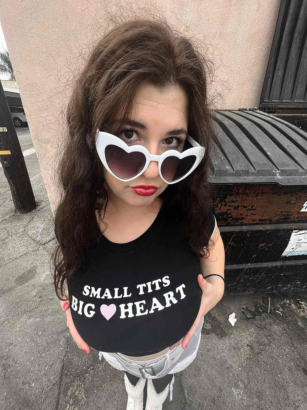 Small But Big Heart Y2K Baby T - Baby Y2K Clothing 评论和价格