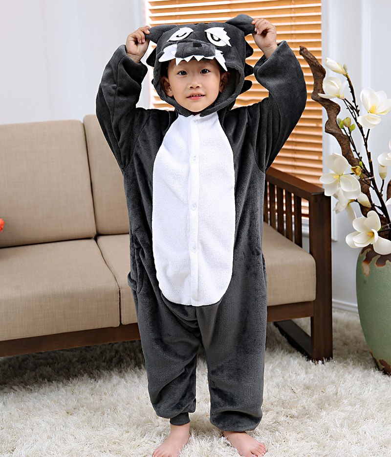 Child Boys Grey Wolf Panda Bir - Romper Onesie Baby 评论和价格