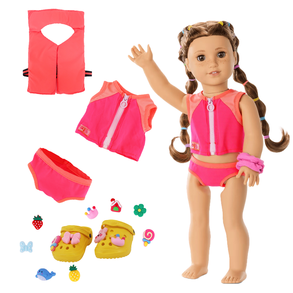 Head Flower Swimsuit Fish Scal - Baby Clothing Items 评论和价格