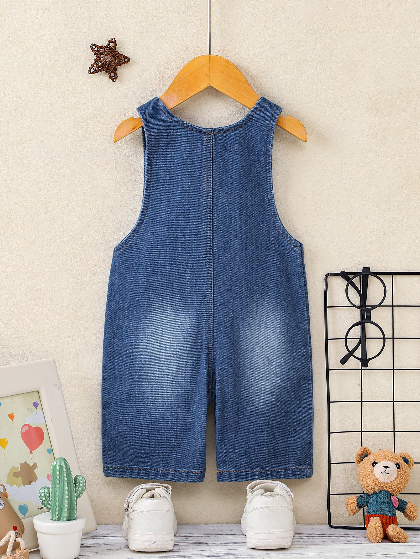 1pc Summer Baby Denim Short Ov - Baby Overall Denim 评论和价格