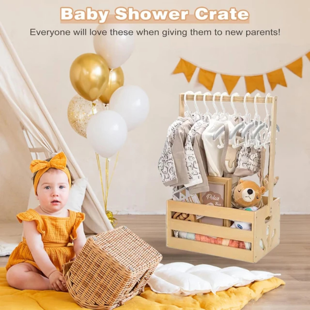 Wooden Baby Shower Crate Close - Baby Clothing Clearance 评论和价格