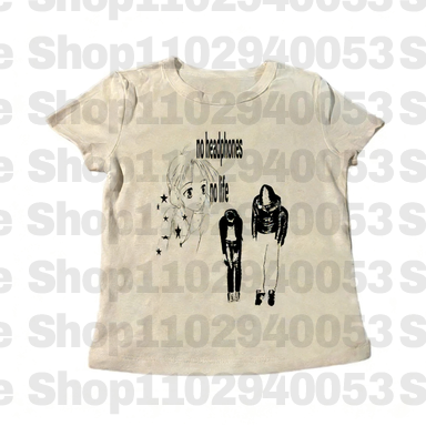 Y2k T-shirt Baby Tees Y2k Top  - Baby Y2K Clothing 评论和价格